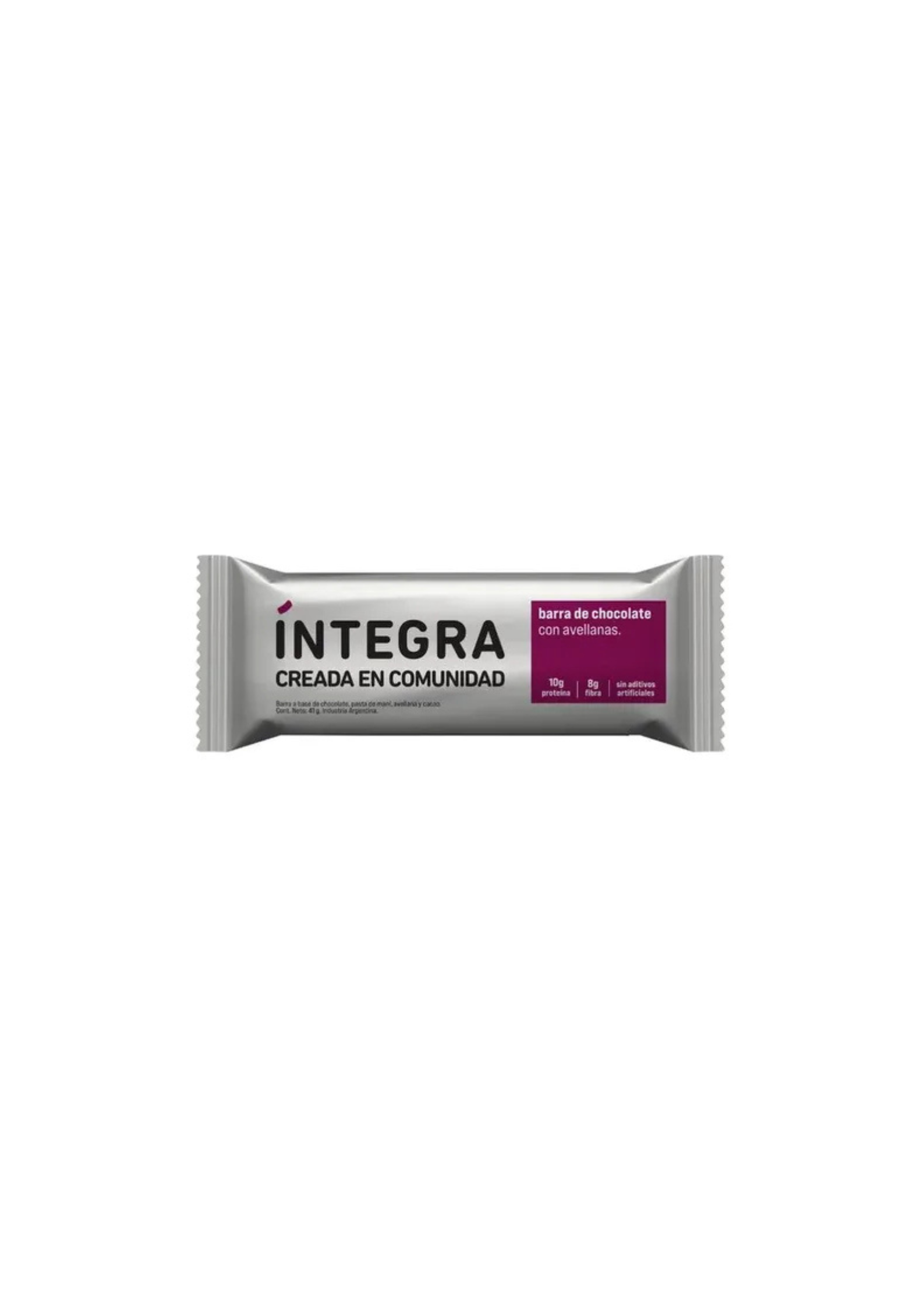 BARRA DE CHOCOLATE "INTEGRA" CON AVELLANAS X 41 GR
