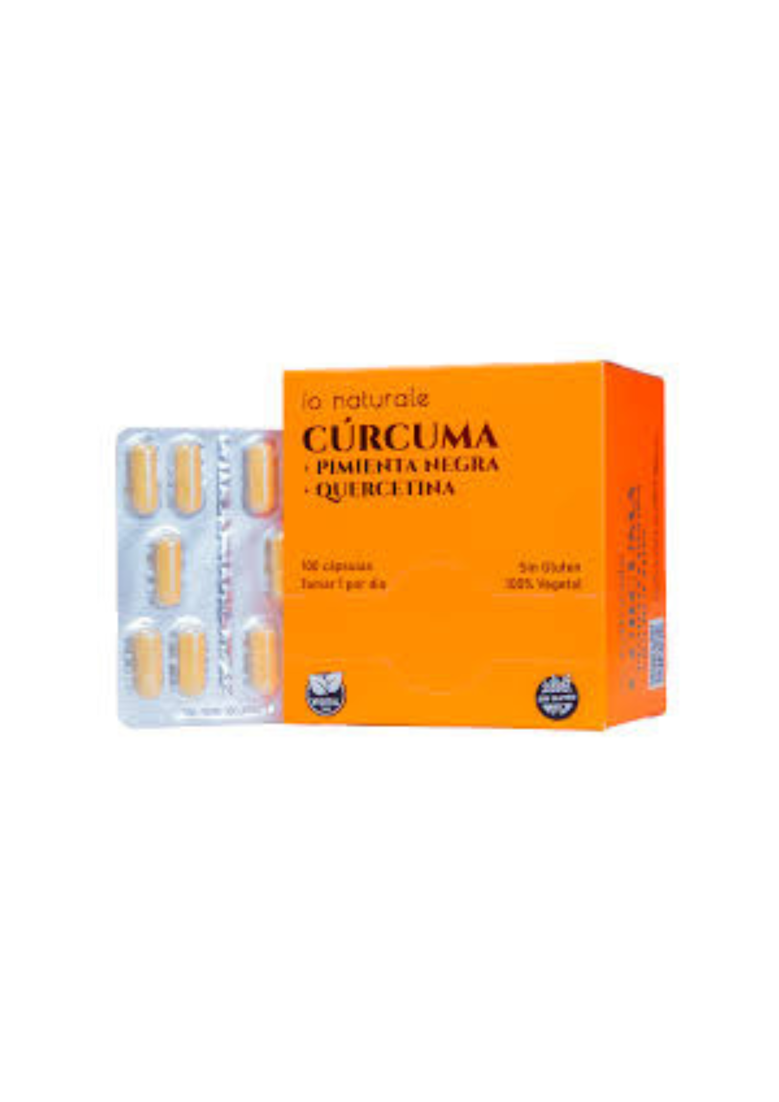 BLISTER CURCUMA PIMIENTA NEGRA Y QUERCETINA "IO NATURALE" X 10 CAPSULAS