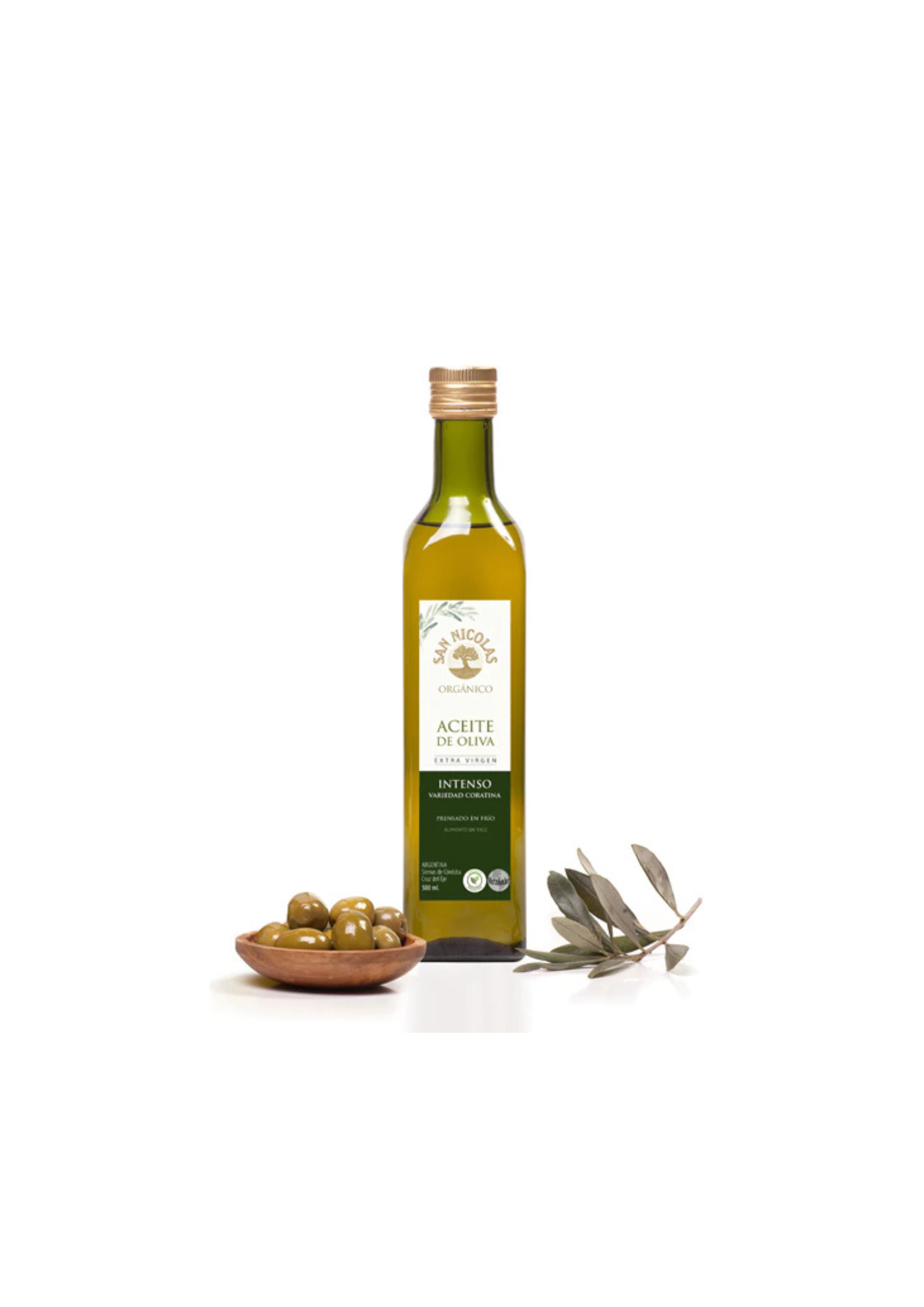ACEITE DE OLIVA ORGÁNICO "SAN NICOLAS" INTENSO X 500 ML