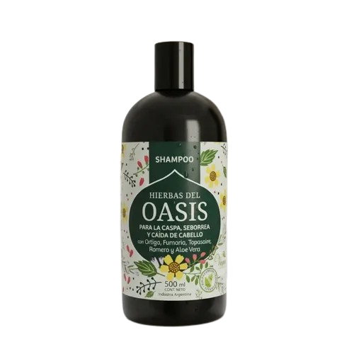 SHAMPOO "HIERBAS DEL OASIS" PARA LA CASPA Y SEBORREA X 500ML