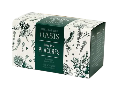 TE MIX PLACERES VERDE "HIERBAS DEL OASIS" X 25 U