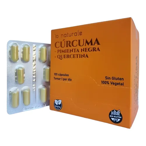 BLISTER CURCUMA PIMIENTA NEGRA Y QUERCETINA "IO NATURALE" X 10 CAPSULAS