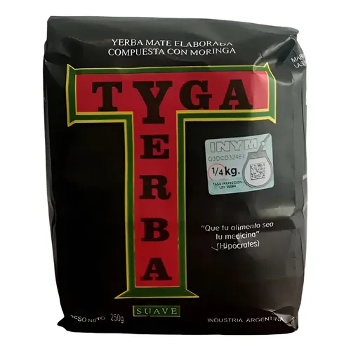 YERBA "TYGA" COMPUESTA CON MORINGA X 250 GR