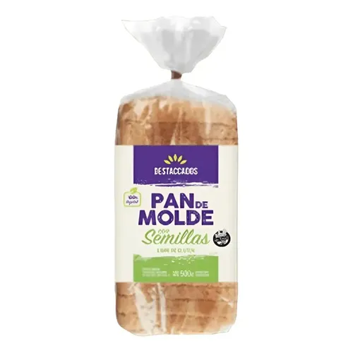 Pan de molde "Destaccado" con semillas sin tacc x 500g