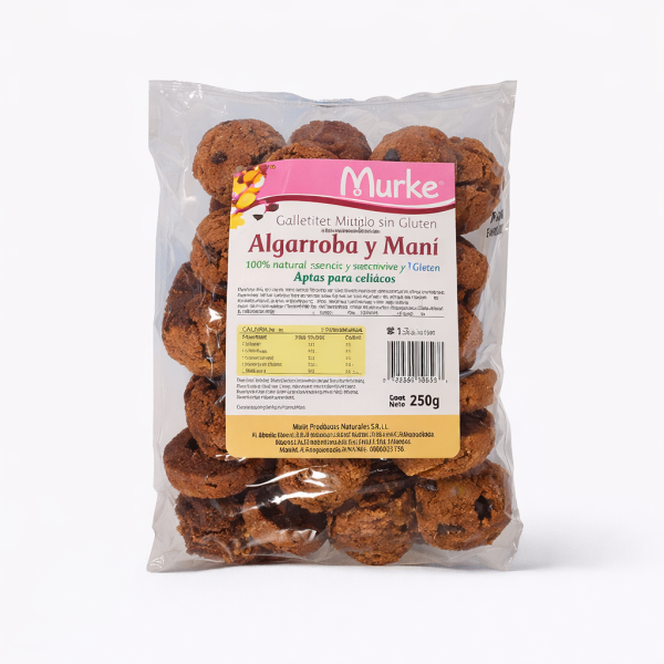 GALLETITAS "MURKE" ALGARROBA Y MANI X 250 GR