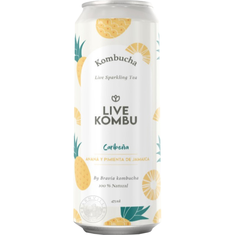 KOMBUCHA "LIVE KOMBU" CARIBEÑA SIN GLUTEN X 473 ML