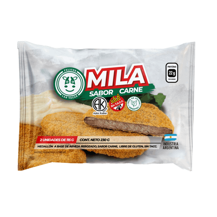 MILA "FELICES LAS VACAS" SABOR CARNE X 230 GR