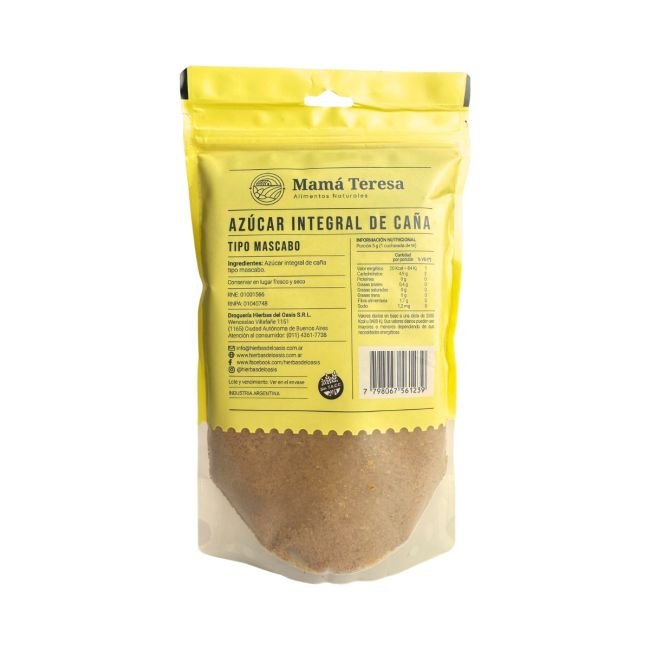 AZUCAR MASCABO "MAMA TERESA" INTEGRAL X 500 GR