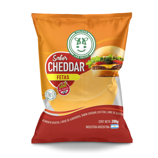 QUESO CHEDDAR "FELICES LAS VACAS" EN FETAS X 150GR