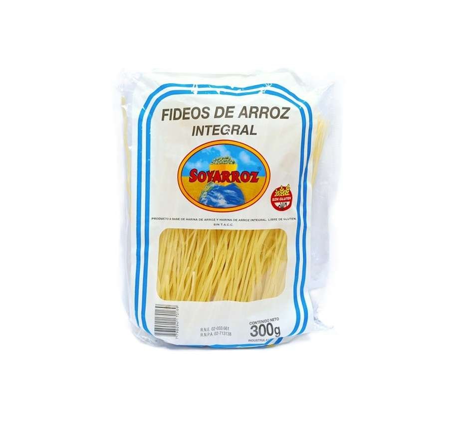FIDEOS DE ARROZ "SOYARROZ " INTEGRALES X 300 GR