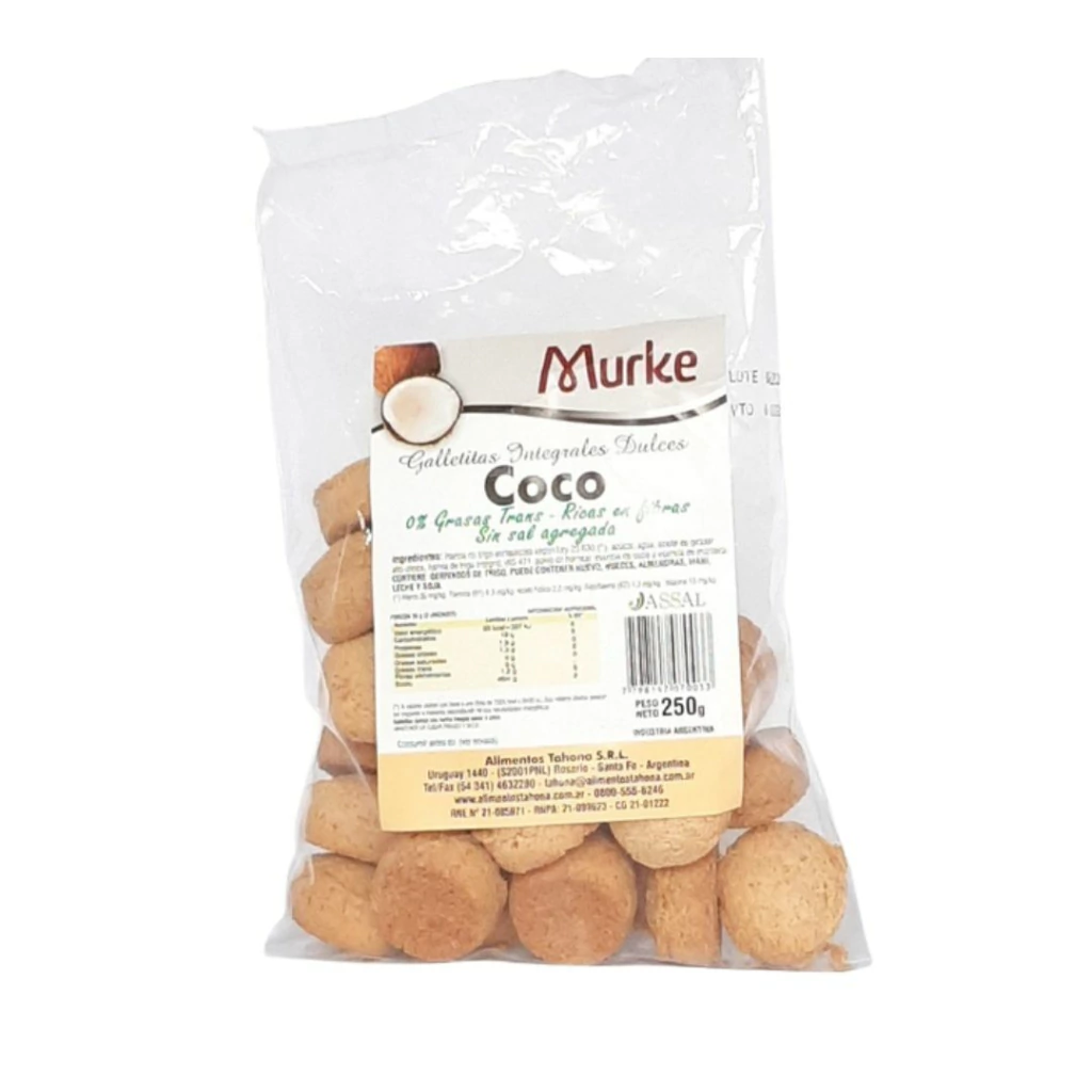 GALLETITAS INTEGRALES "MURKE" COCO X 250 GR
