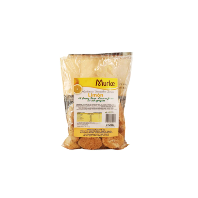 GALLETITAS INTEGRALES "MURKE" LIMON X 250 GR