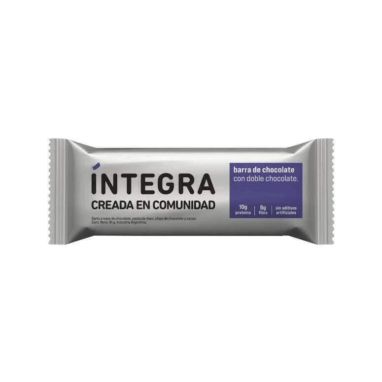 BARRA DE CHOCOLATE "INTEGRA" CON DOBLE CHOCOLATE X 41 GR