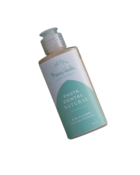 PASTA DENTAL "MANOS VERDES" NATURAL SIN FLUOR X 70 CC
