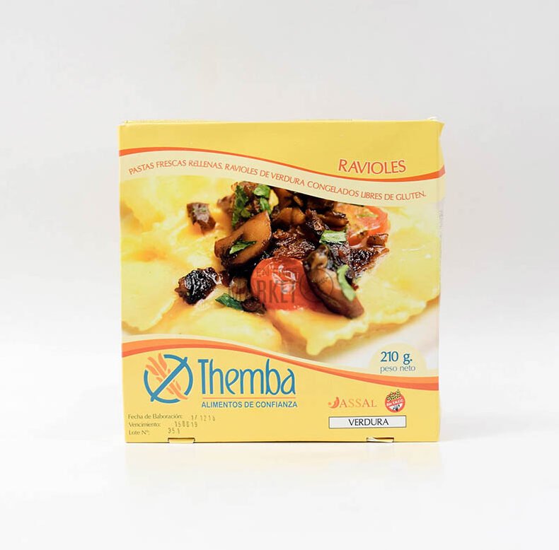 RAVIOLES SIN TACC "THEMBA" VERDURA X 210 GR