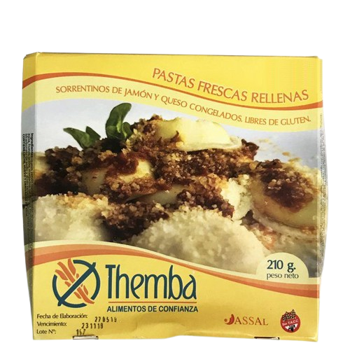 SORRENTINOS "THEMBA" JAMON Y QUESO SIN TACC X 225 GR