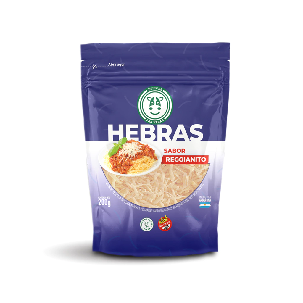 QUESO EN HEBRAS "FELICES LAS VACAS" SABOR REGGIANITO