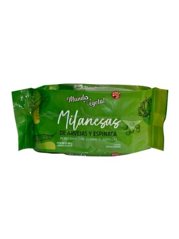 MILANESAS "MUNDO VEGETAL" DE ARVEJAS Y ESPINACAS