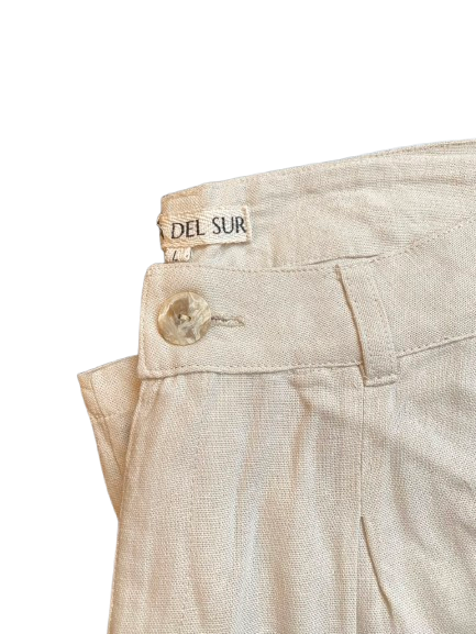 PANTALON DE LINO "GUAINA DEL SUR" CREMA L