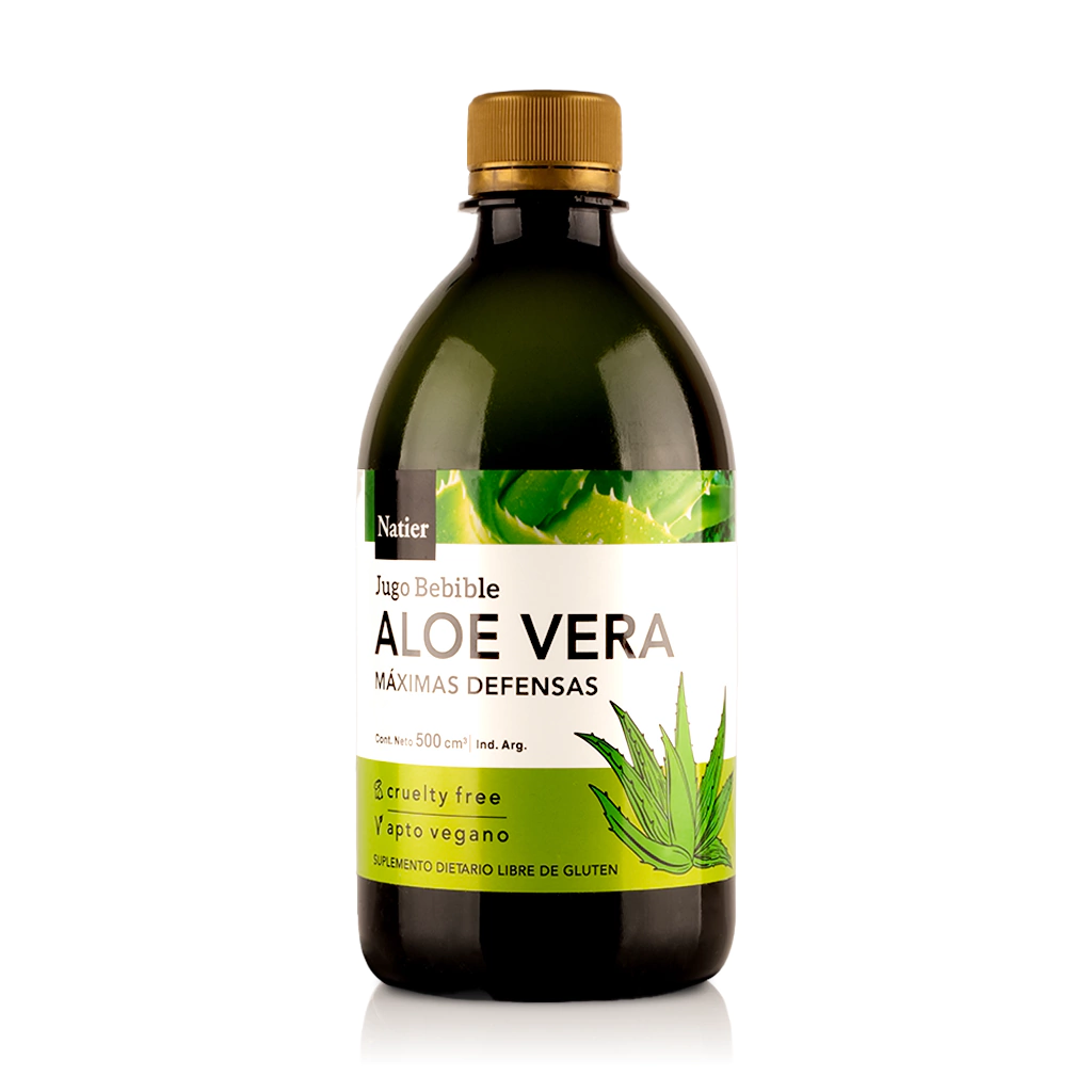 ALOE VERA «NATIER» JUGO BEBIBLE MAS EXTRACTOS HERBALES X 500 ML