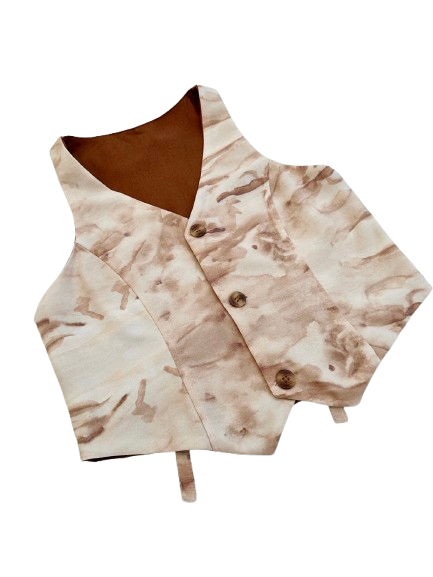 CHALECO "GUAINA DEL SUR" DE LINO REVERSIBLE
