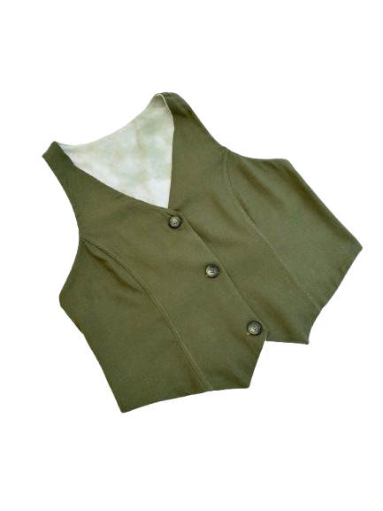 CHALECO "GUAINA DEL SUR" DE LINO REVERSIBLE