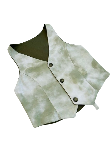 CHALECO "GUAINA DEL SUR" DE LINO REVERSIBLE