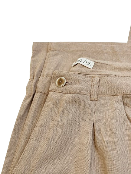 PANTALON DE LINO "GUAINA DEL SUR" BEIGE M