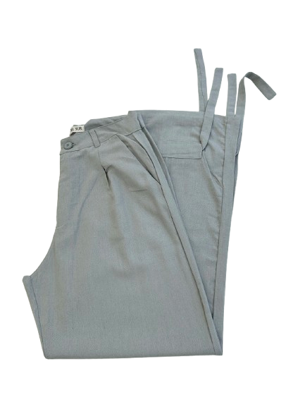 PANTALON DE LINO "GUAINA DEL SUR" GRIS PERLA L