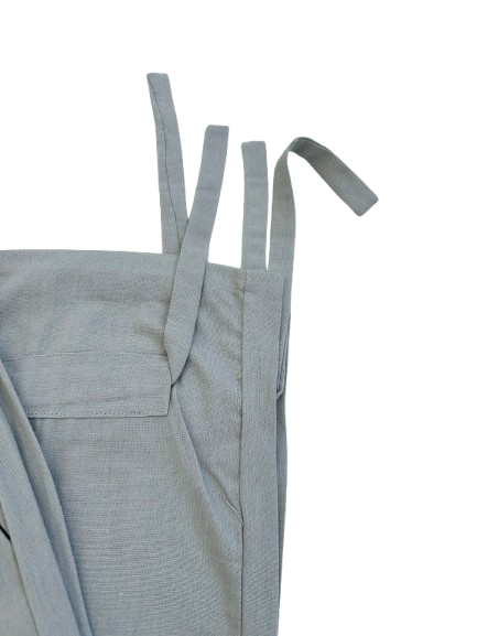 PANTALON DE LINO "GUAINA DEL SUR" GRIS PERLA L
