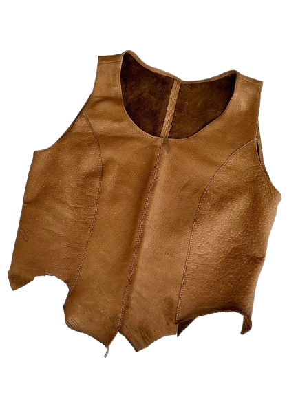 CHALECO DE CUERO "GUAINA DEL SUR" SUELA S