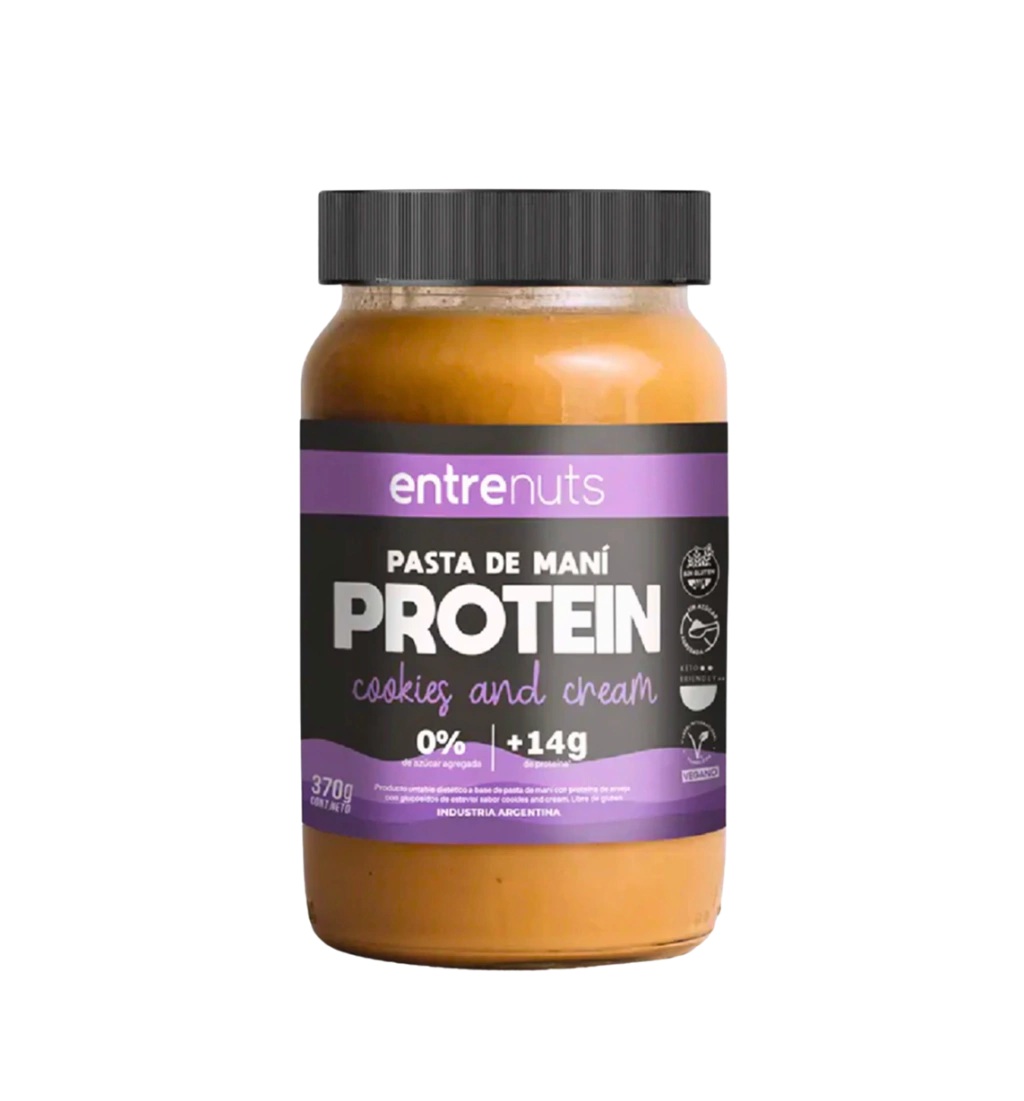 PASTA DE MANI "ENTRE NUTS" PROTEIN X 370 GR