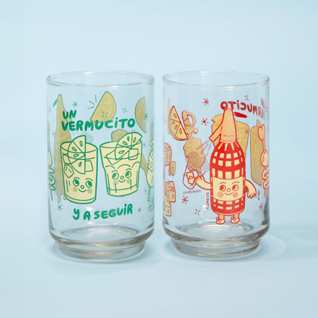 VASOS DE COLECCIÓN "MONOBLOCK" BUENOS AIRES VERMUCITO X 2U
