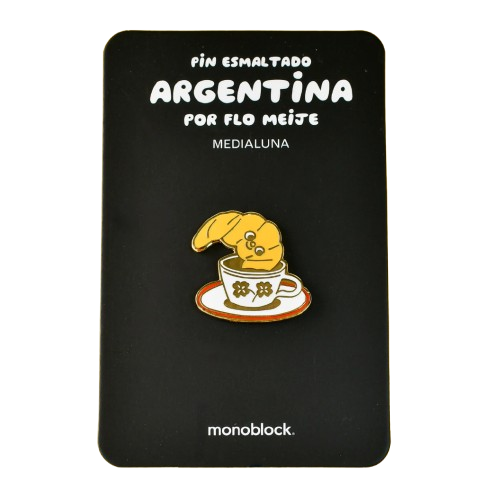PIN ESMALTADO ARGENTINA "MONOBLOCK" MEDIALUNA