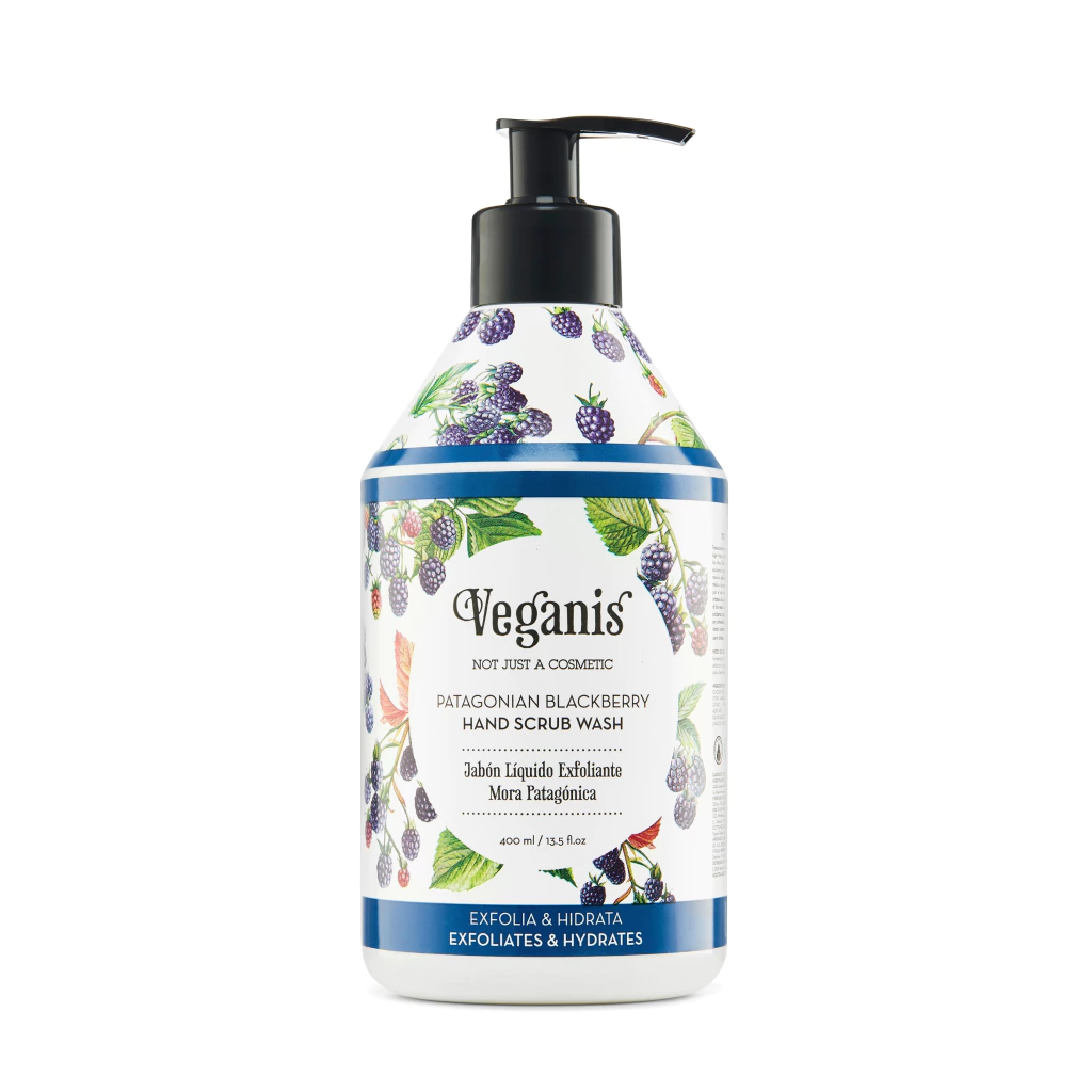 JABÓN LIQUIDO EXFOLIANTE "VEGANIS" CON MORA PATAGÓNICA X 400ML
