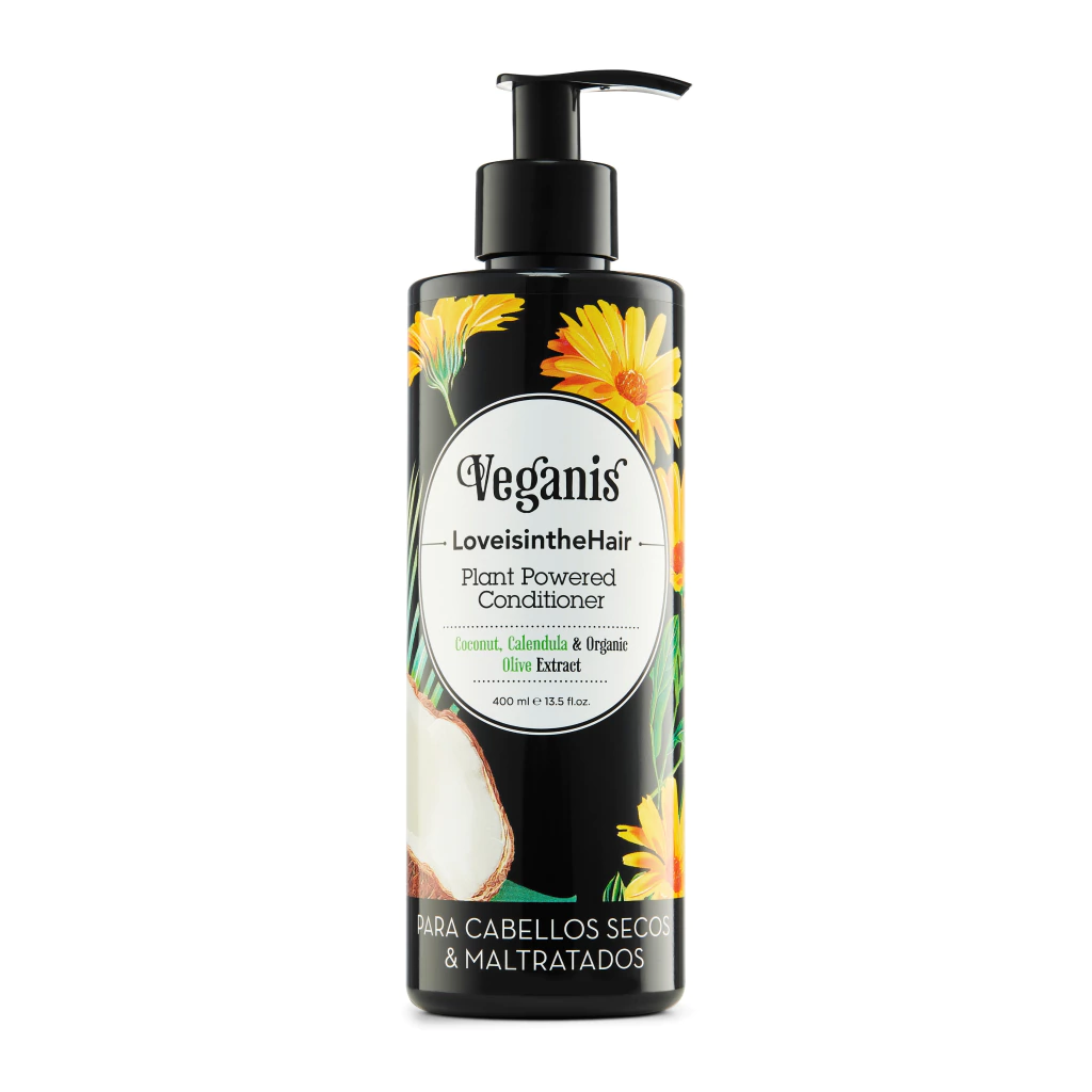 ACONDICIONADOR "VEGANIS" PLANT POWERED RENOVADOR CON COCO, CALÉNDULA Y OLIVA X 400ML
