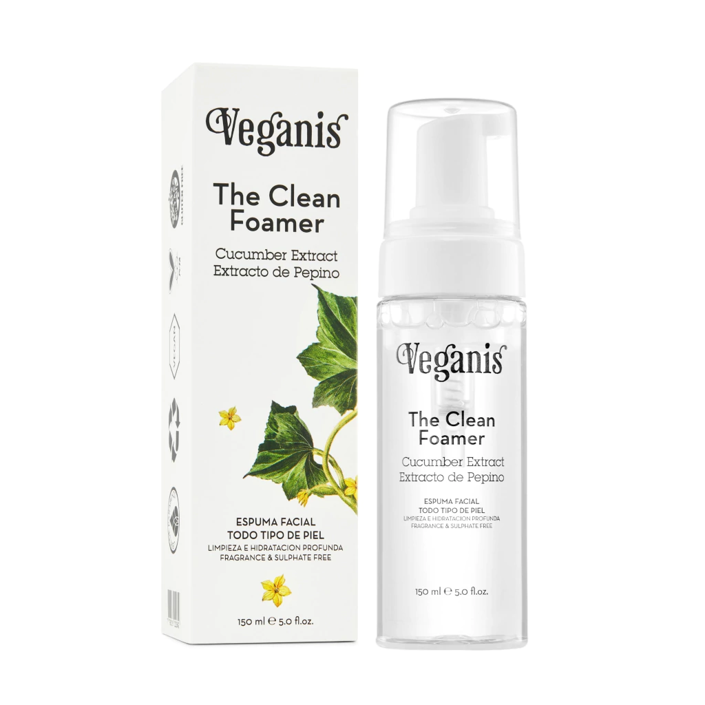 ESPUMA FACIAL "VEGANIS" CON EXTRACTO DE PEPINO PARA TODO TIPO DE PIEL X 150ML