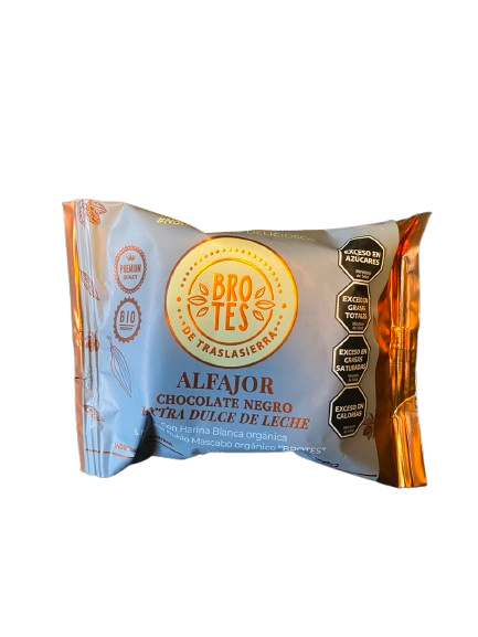 ALFAJOR NEGRO ORGÁNICO "BROTES DE TRASLASIERRA" X 78GR