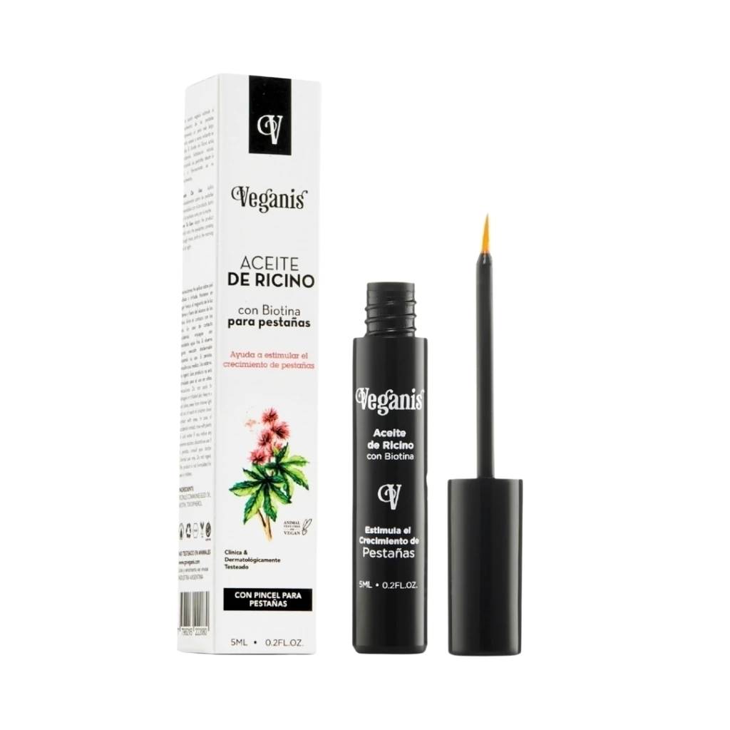 ACEITE DE RICINO "VEGANIS" CON PINCEL PARA PESTAÑAS X 5ML