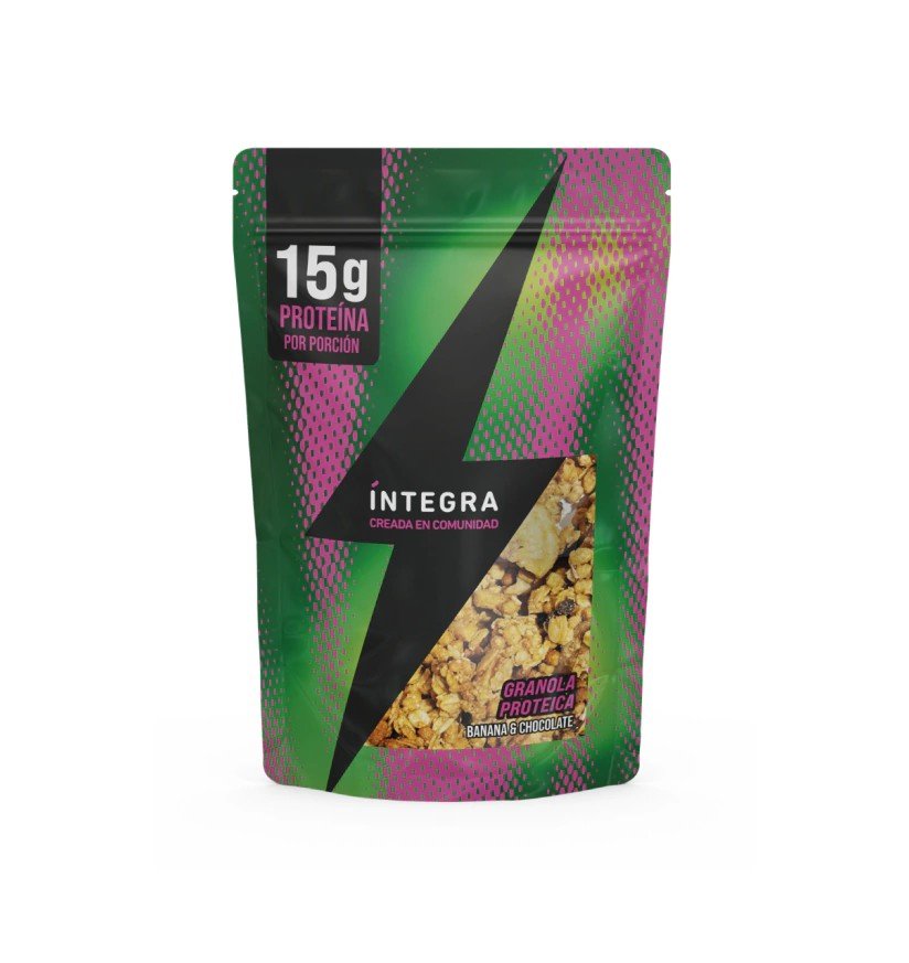 GRANOLA PROTEICA "INTEGRA" BANANA Y CHOCOLATE X 250 GR
