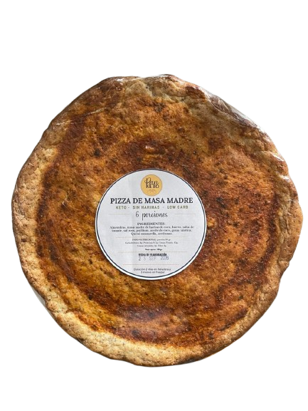 PREPIZZA DE MASA MADRE "PAN KETO" CON SALSA X 6 PORCIONES
