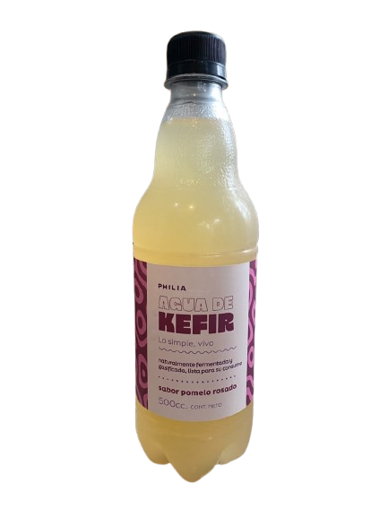AGUA DE KEFIR "PHILIA" POMELO ROSADO X 500