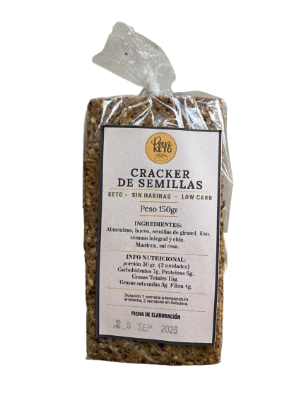 CRACKERS KETO "PAN KETO" DE SEMILLAS X 150 GR