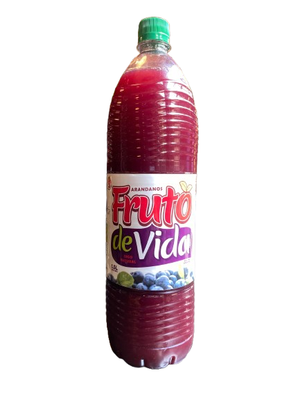 JUGO DE ARÁNDANOS «FRUTO DE VIDA» NATURAL Y SIN AZUCAR X 1.5L